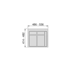 Base pour poubelle de tri sélectif - gris anthracite EMUCA