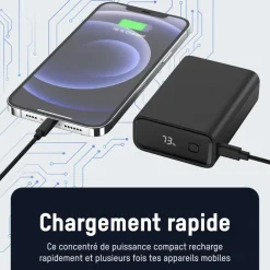 Batterie externe compacte rechargeable 20 Ah - 2 ports USB - PB222PD ANSMANN