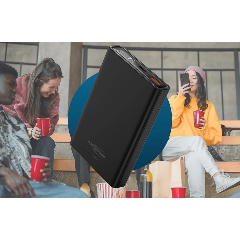 Batterie externe compacte rechargeable 10 Ah - 3 ports USB - PB222PD ANSMANN
