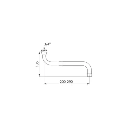 Bec universel télescopique - longueur 200 à 290 mm DELABIE