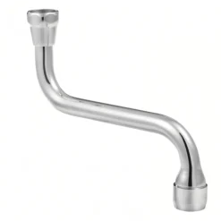 Bec universel 15x21 - L.200 mm - Laiton chromé - Avec aérateur ISIDRA