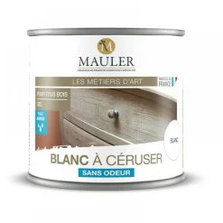 Blanc à céruser sans odeur pour relooker meuble bois et plancher - 1L Mauler
