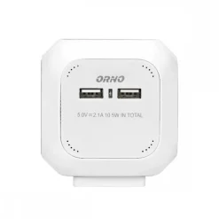 Bloc de 4 prises 2P+T avec 2 ports USB - câble 1,4 m - Kubiq SYNERCIA