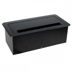 Bloc prise encastrable Inbox avec cache noir - 2xPC - 2xUSB - 1xRJ45 - 1xHDMI SYNERCIA