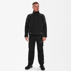 Blouson softshell noir avec fermeture à rabat GALAXY 8810 ENGEL