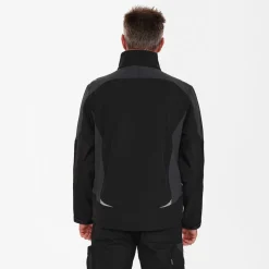 Blouson softshell noir avec fermeture à rabat GALAXY 8810 ENGEL