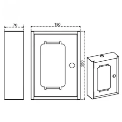 Boite à clé avec vitre en plexiglass avec batteuse H520 et marteau DEVISMES