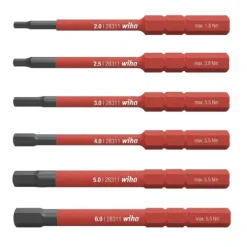 Boite de 6 embouts slim six pans - isolés 1000 volts WIHA