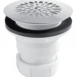 Bonde de douche à grille inox 60 mm - sortie verticale NICOLL
