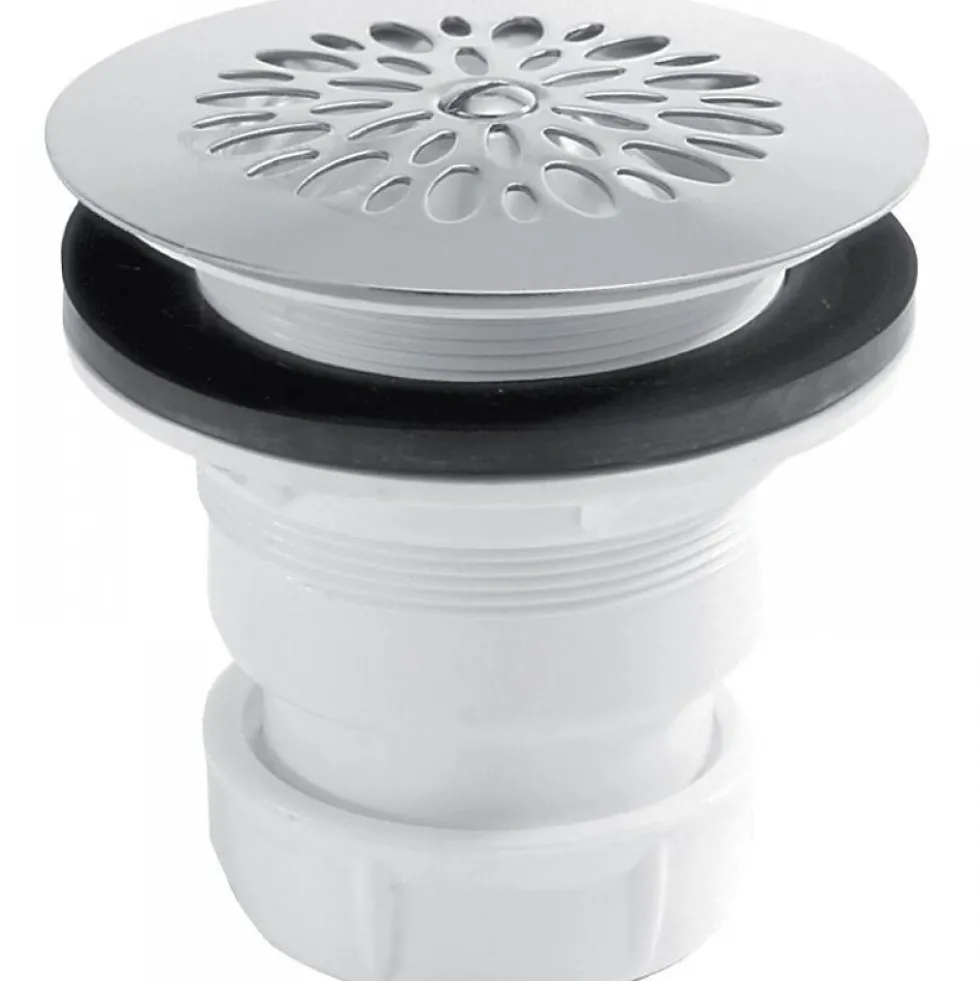 Bonde de douche à grille inox 60 mm - sortie verticale NICOLL