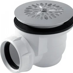 Bonde de douche à grille inox 60 mm pour receveur en grès NICOLL