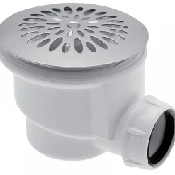 Bonde de douche à grille inox 90 mm - sortie horizontale NICOLL