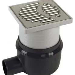 Bonde de douche à l'italienne 150 x 150 mm ajustable sortie horizontale ACO