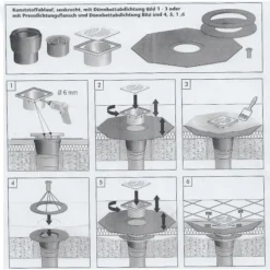 Bonde de douche à l'italienne 150 x 150 mm ajustable sortie verticale ACO
