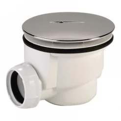 Bonde de douche 90 mm avec capot ABS chromé - sortie horizontale NICOLL