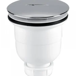 Bonde de douche 90 mm - capot ABS chromé - sortie verticale NICOLL