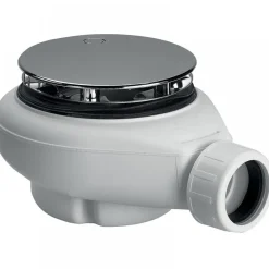 Bonde de douche 90 mm capot chromé - sortie horizontale - Tempoplex VIEGA