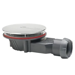 Bonde de douche pour receveur extra-plat - sortie horizontale - Slim + WIRQUIN PRO