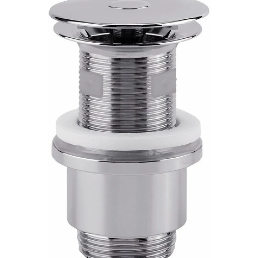 Bonde de lavabo universelle laiton - ouverture par pression - Digiclic VALENTIN