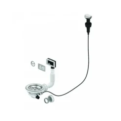 Bonde d'évier automatique pour évier 1 cuve - diamètre 90 mm VALENTIN