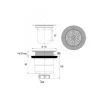 Bonde pour receveur de douche Ø90 mm à grille - à visser ou coller VALENTIN
