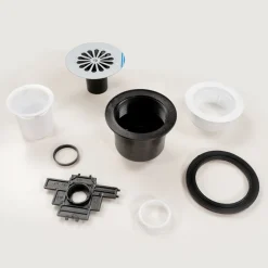 Bonde pour receveur de douche Ø90 mm à grille - à visser ou coller VALENTIN
