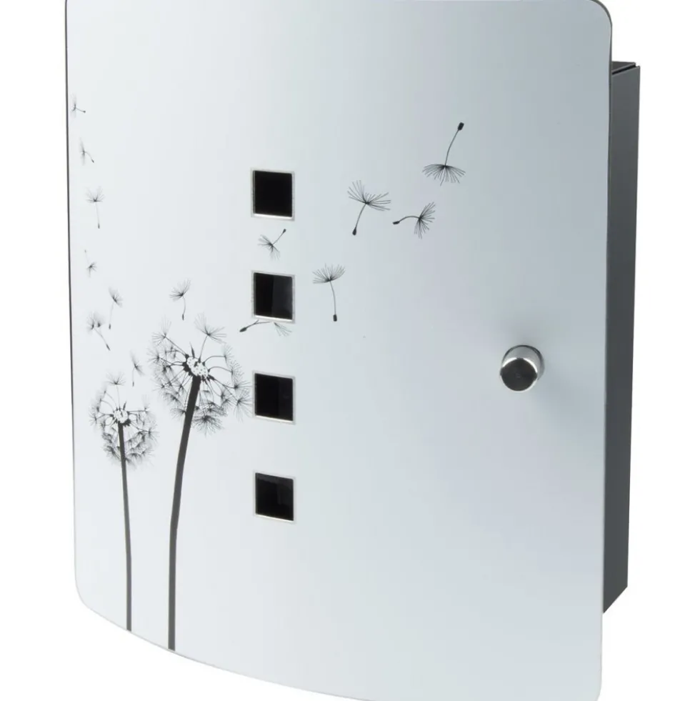 Boîte à clés - à motif contemporain Pissenlit - en inox - 6204/10 Ni BURG WACHTER