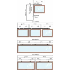 Boîte de base - pour ferme-imposte extra-plat Ventus F 200 FERCO