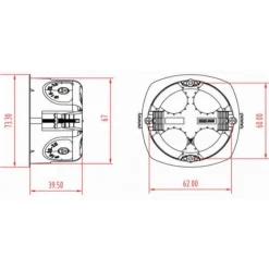 Boîte d'encastrementØ67 mm P40 mm RE 2020 - Organic Box AIR’métic EUROHM