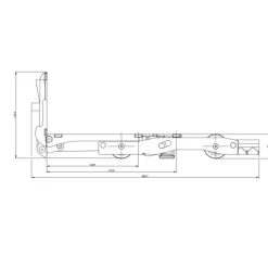 Boîte de sabot pour ferrure coulissante levante GU 937 - K-16493 FERCO