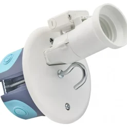 Boîte luminaire DCL multimatériaux Ø67/P50 avec douille E27 et crochet - Stopair DEBFLEX