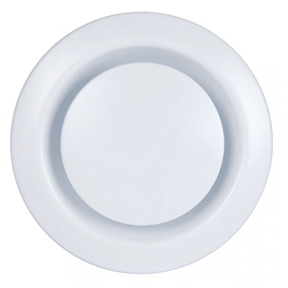 Bouche d'extraction et insufflation en plastique blanc AXELAIR