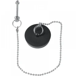 Bouchon d'évier avec chaînette chromée 30 cm GRIPP