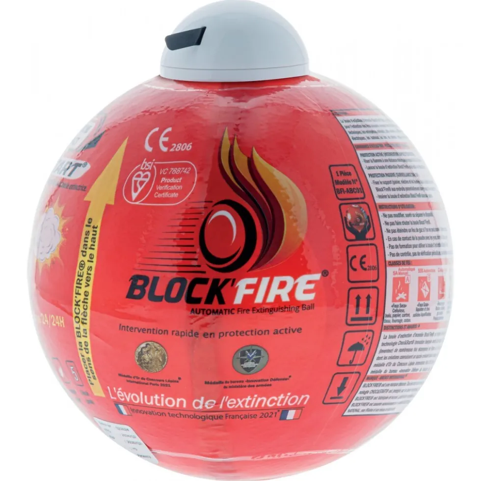 Boule extinctrice compacte à activation immédiate BLOCK FIRE BRICOZOR