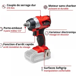 Boulonneuse sans fil Pro TP-CW 18 Li Brushless-Solo - Power X-Change EINHELL PROFESSIONAL