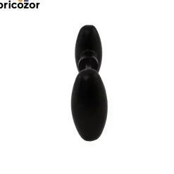 Bouton de grille double - ovoïde - carré de 6 mm - finition noire FTH THIRARD