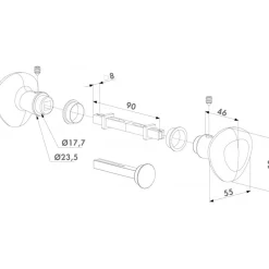 Bouton de manœuvre 3006 KR multifonction pour serrure Locinox LOCINOX