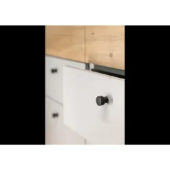 Bouton de meuble en aluminium Structure - noir mat - diamètre 22 mm SYNERCIA