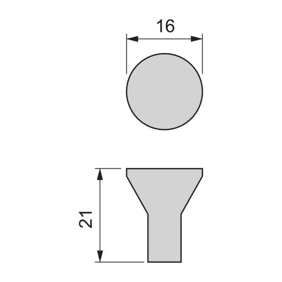 Bouton de meuble - zamak finition chromée - Albal EMUCA