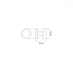Bouton de porte fixe en inox - disque diamètre 54mm - série EK530 - gris KARCHER DESIGN