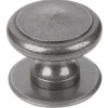 Bouton de porte fixe - rustique - en fer patiné cémenté - modèle 47 BOUVET