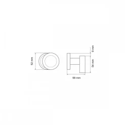 Bouton de porte pivotant en disque Ø 54mm -série EK530GD - inox satiné KARCHER DESIGN