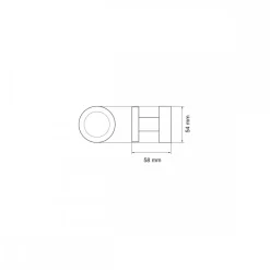 Bouton de porte pivotant en inox - disque diamètre 54mm - EK530D - gris KARCHER DESIGN