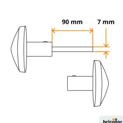 Bouton double Orné pour grilles DUBOIS INDUSTRIES
