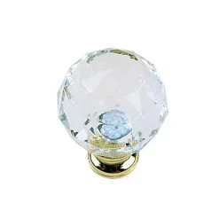 Bouton à facettes en acrylique transparent 610 - diamètre 28 mm CADAP