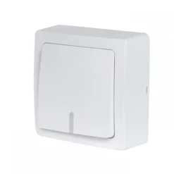 Bouton poussoir lumineux/témoin saillie complet - blanc - Blok DEBFLEX