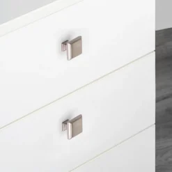 Boutons de meuble carrés en zamak Ceuta - 31,5 x 31,5 mm - par 10 EMUCA
