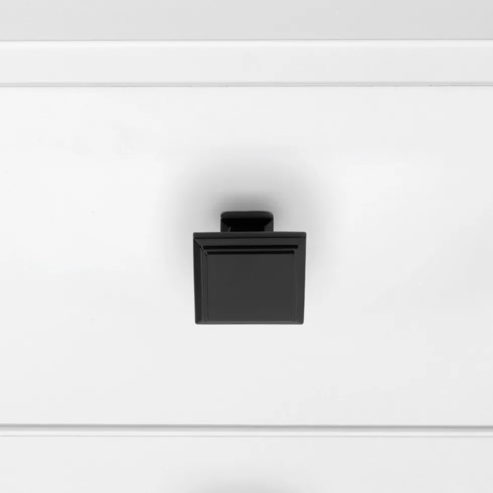 Boutons de meuble carrés en zamak Ceuta - 31,5 x 31,5 mm - par 10 EMUCA
