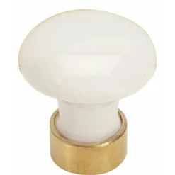 Boutons de meuble en porcelaine blanc MÉRIGOUS