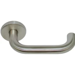 Béquille double à rosace ronde Medoc en inox 304 brossé recyclé EUROWALE
